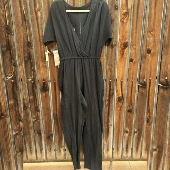 VINTAGE BLOOMINGDALES AC GAUZE begauze Jumpsuit Highwaisted Pants L Deadstock - Picture 13 of 15